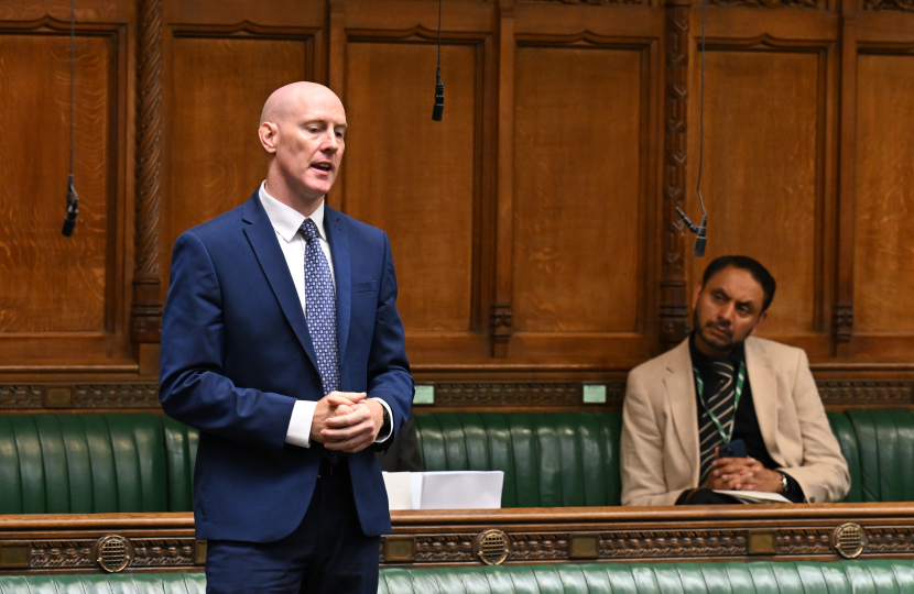 Kieran speaking in House of Commons Chamber