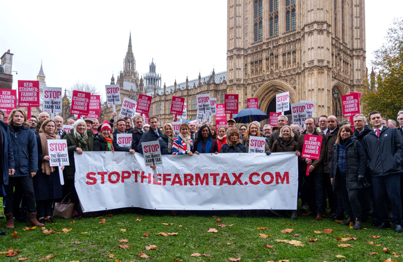 NFU large group lobby outside Parliament