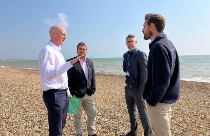 Kieran meeting Environment agency at Pevensey Bay