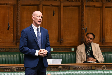 Kieran speaking in House of Commons Chamber