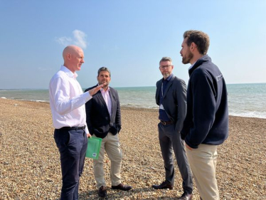 Kieran meeting Environment agency at Pevensey Bay